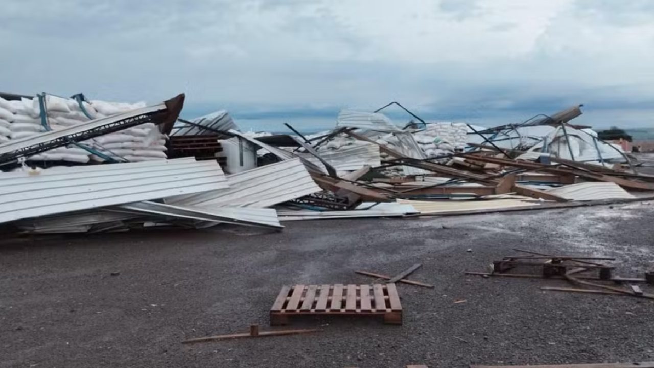 Local destruído no Paraná